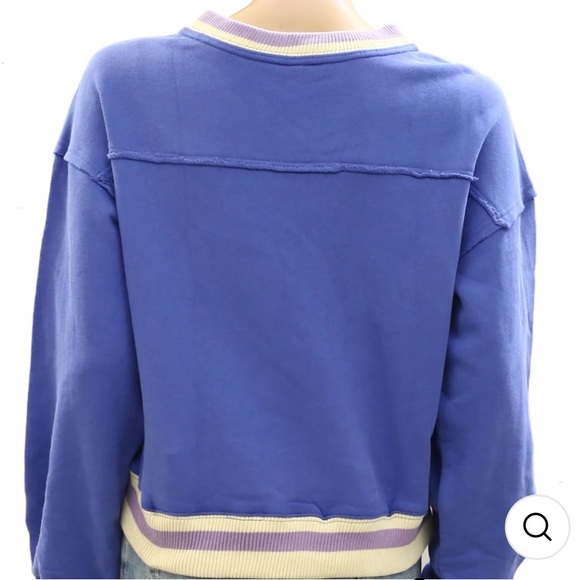 Free People Blue and Lavender Knit Top - Picture 5 of 11